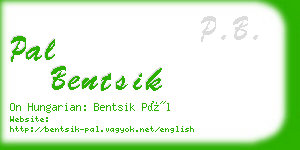 pal bentsik business card